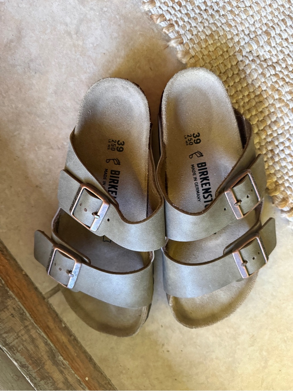 Birkenstock Double Buckle Sandals in Olive Green
